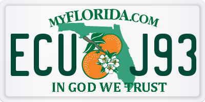 FL license plate ECUJ93