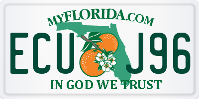 FL license plate ECUJ96