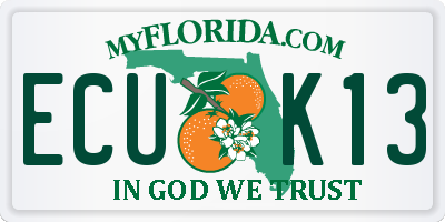 FL license plate ECUK13