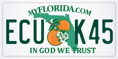 FL license plate ECUK45