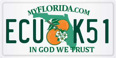 FL license plate ECUK51