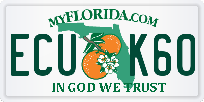FL license plate ECUK60