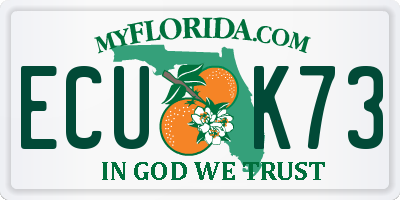 FL license plate ECUK73