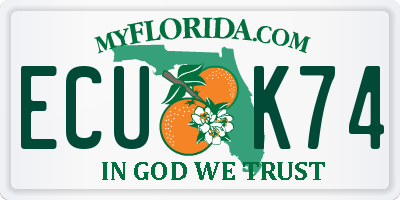 FL license plate ECUK74