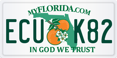 FL license plate ECUK82