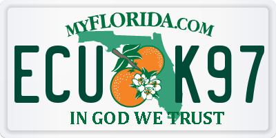 FL license plate ECUK97