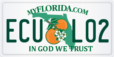 FL license plate ECUL02