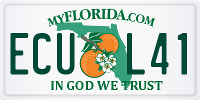 FL license plate ECUL41