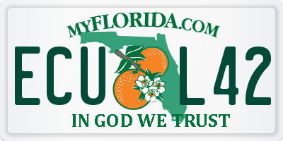 FL license plate ECUL42