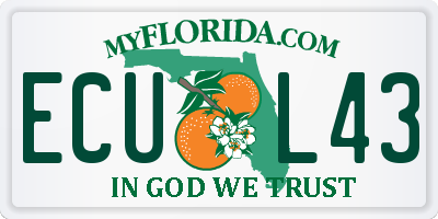 FL license plate ECUL43