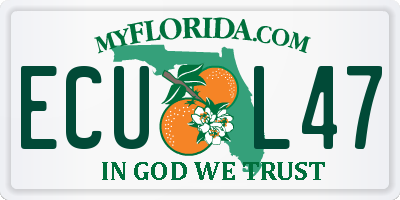 FL license plate ECUL47