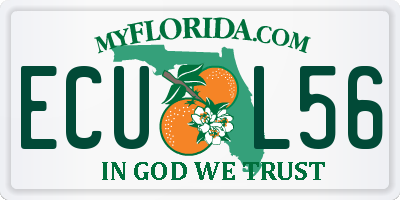 FL license plate ECUL56