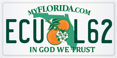 FL license plate ECUL62