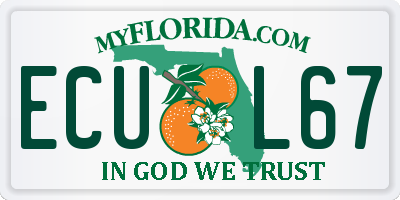FL license plate ECUL67