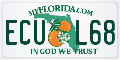 FL license plate ECUL68