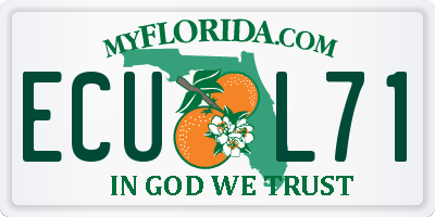 FL license plate ECUL71