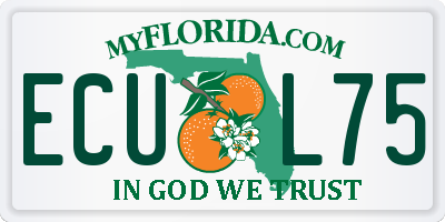 FL license plate ECUL75