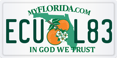 FL license plate ECUL83