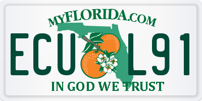 FL license plate ECUL91