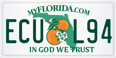 FL license plate ECUL94