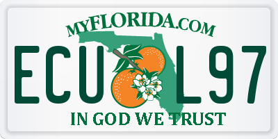 FL license plate ECUL97