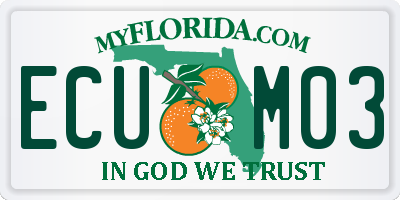 FL license plate ECUM03