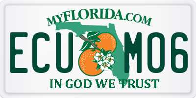 FL license plate ECUM06
