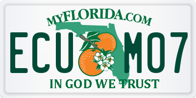 FL license plate ECUM07