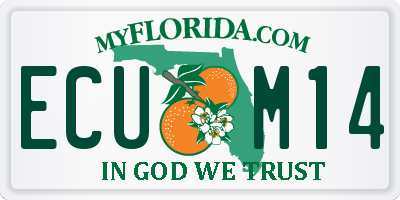 FL license plate ECUM14