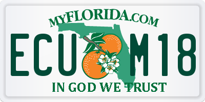 FL license plate ECUM18