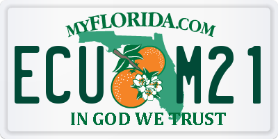 FL license plate ECUM21