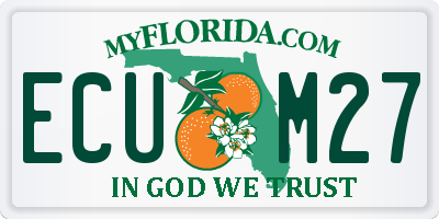 FL license plate ECUM27
