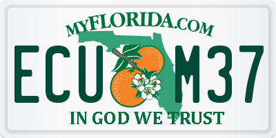 FL license plate ECUM37
