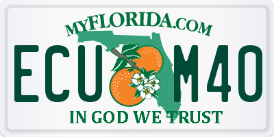 FL license plate ECUM40