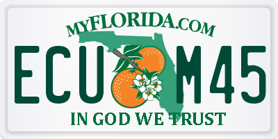FL license plate ECUM45