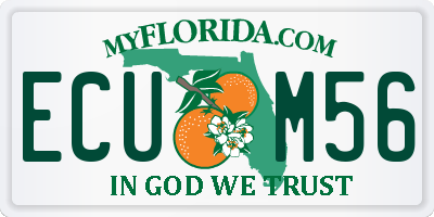 FL license plate ECUM56
