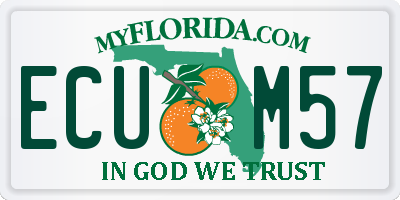FL license plate ECUM57
