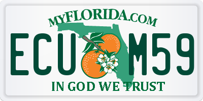 FL license plate ECUM59