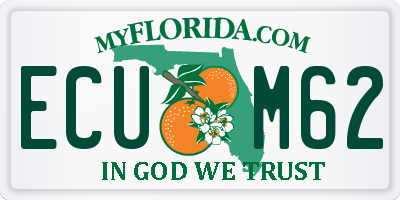 FL license plate ECUM62