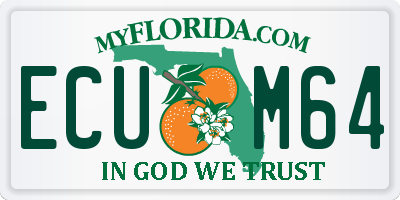 FL license plate ECUM64