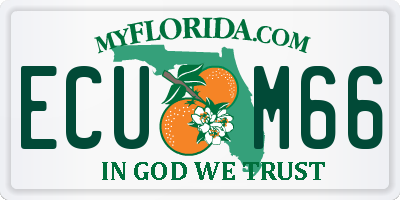 FL license plate ECUM66