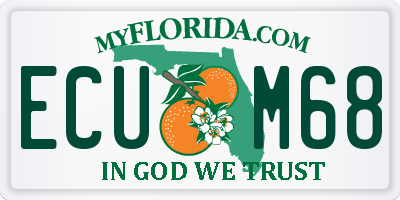 FL license plate ECUM68