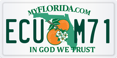 FL license plate ECUM71
