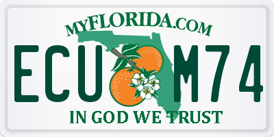 FL license plate ECUM74