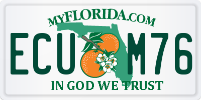 FL license plate ECUM76