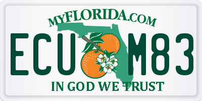 FL license plate ECUM83