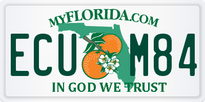 FL license plate ECUM84