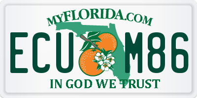 FL license plate ECUM86