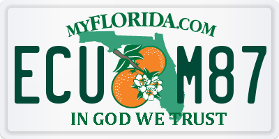 FL license plate ECUM87