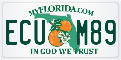 FL license plate ECUM89